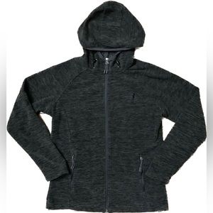 New Balance Women’s Small Fleece Full Zip Hoodie Gray Running Charcoal Heather